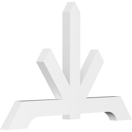 Ekena Millwork Vanguard Architectural Grade PVC Gable Bracket, 72"W x 48"H x 4"D x 6"F, 16/12 Pitch GBP072X48X0406VAN00